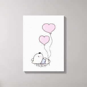 Toile Le rose d'ours de CuteTeddy monte en ballon la