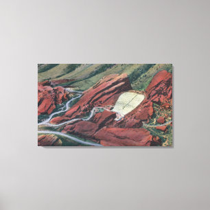 Toile Le rouge bascule le théâtre, parc des roches