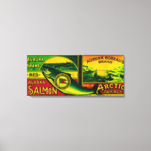 Toile Le saumon de Borealis de l'aurore peut