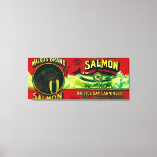 Toile Le saumon de morse peut LabelHarkanock, AK