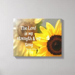 Toile Le Seigneur est ma Force et la Bible de Chanson Ve