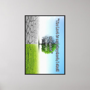 Toile "Le Seigneur est mon berger Psaume 23:1 Inspirat