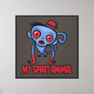 Toile Le Singe Zombie Est Mon Animal Spirituel