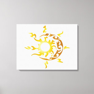 Toile le soleil et lune
