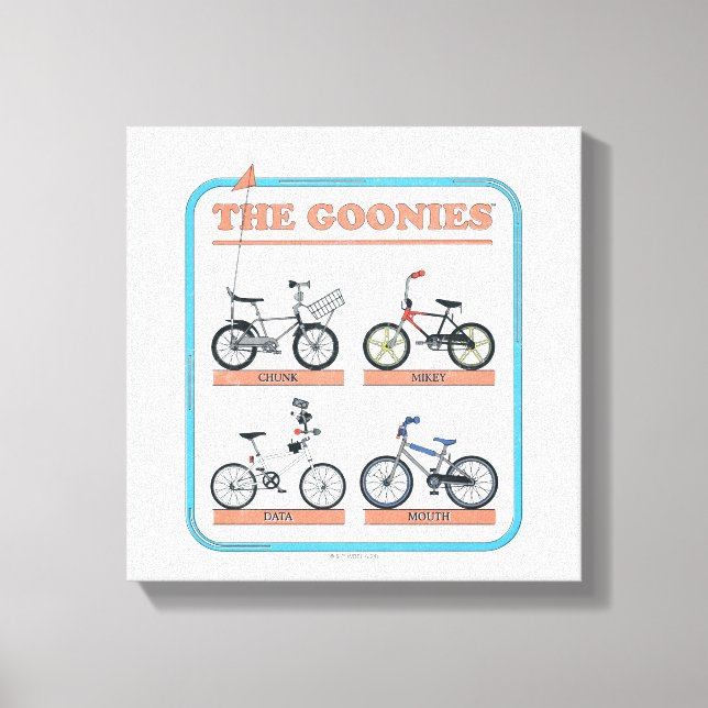 Toile Le tableau des vélos de Goonies (Recto)