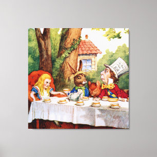 Toile Le Tea Party de Mad Hatter au pays des merveilles