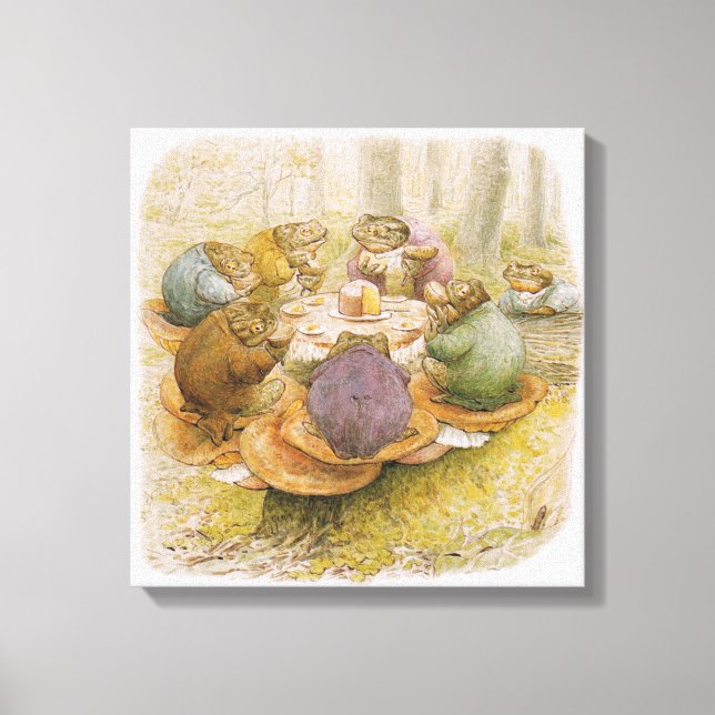 Toile Le Tea Party des crapauds (par Beatrix Potter) (Recto)