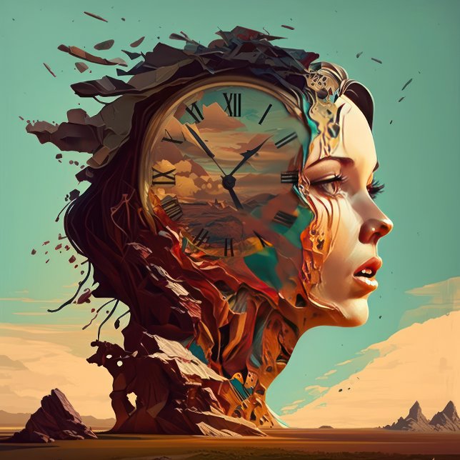 Toile Le temps est tout dans votre esprit (Créateur téléchargé)