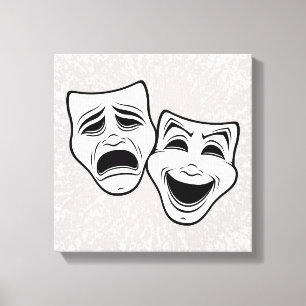 Toile Le Théâtre Comédie Et Tragédie Masque La Ligne
