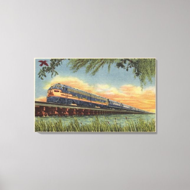 Toile Le train ferroviaire Humming Bird (Recto)