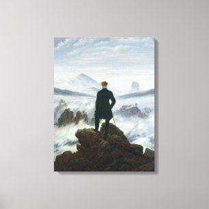 Toile Le vagabond au-dessus de la mer du brouillard,