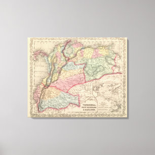 Toile Le Venezuela, le nouveau Grenada et l'Equador