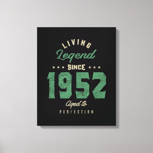 Toile Légendes Depuis 1952 Cadeau Anniversaire (Recto)