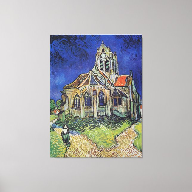 Toile L'église de Vincent van Gogh à Auvers (Recto)