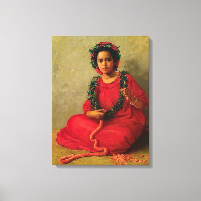 Toile Lei Maker, 1901 par Theodore Wores (Recto)