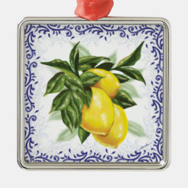 Toile Lemons Ornament
