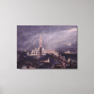 Toile L'endroit de St Mark, Venise (clair de lune)