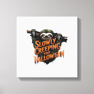 Toile Lentement rampant cette Halloween - Paresseux effr