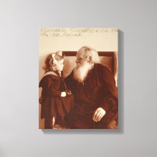 Toile Leon Tolstoï avec sa petite-fille Tatiana