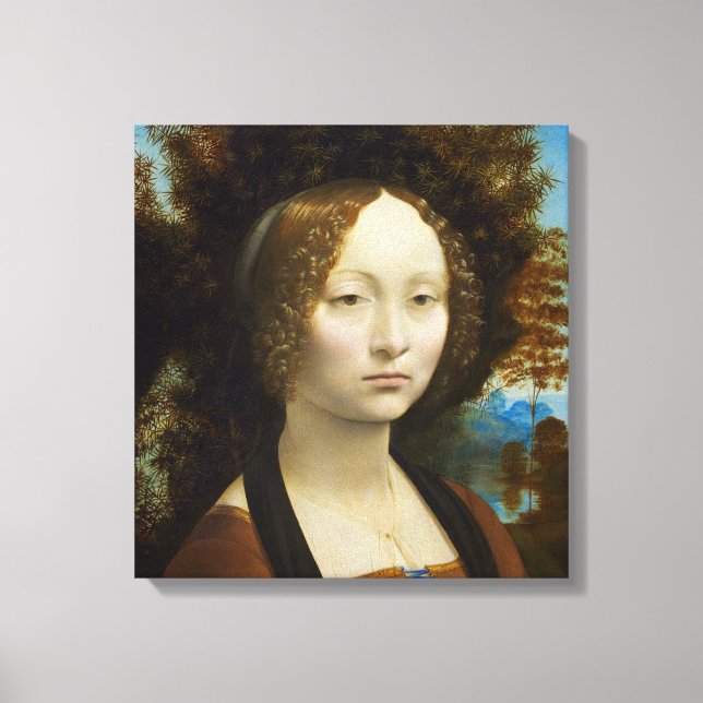Toile Leonardo da Vinci Ginevra de' Benci (Recto)