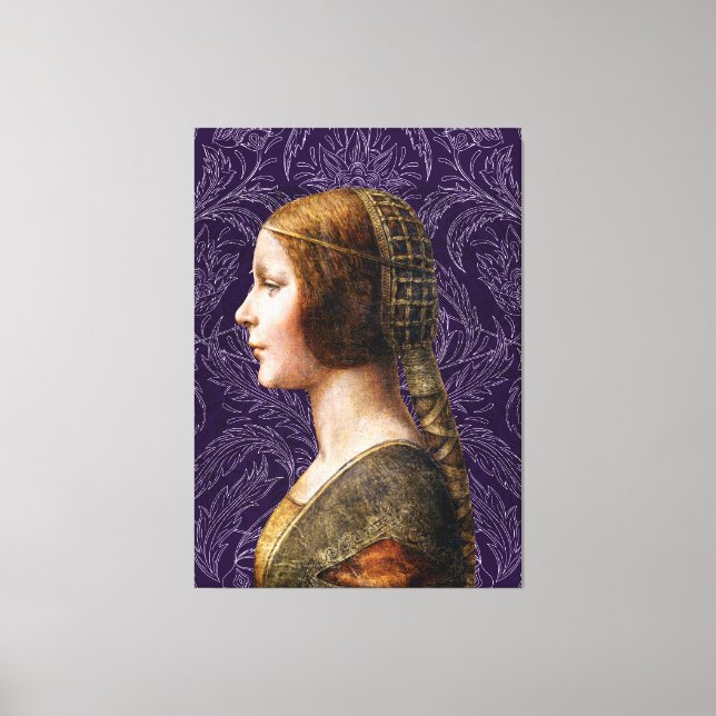 Toile Leonardo da Vinci Portrait La Bella Principessa (Recto)