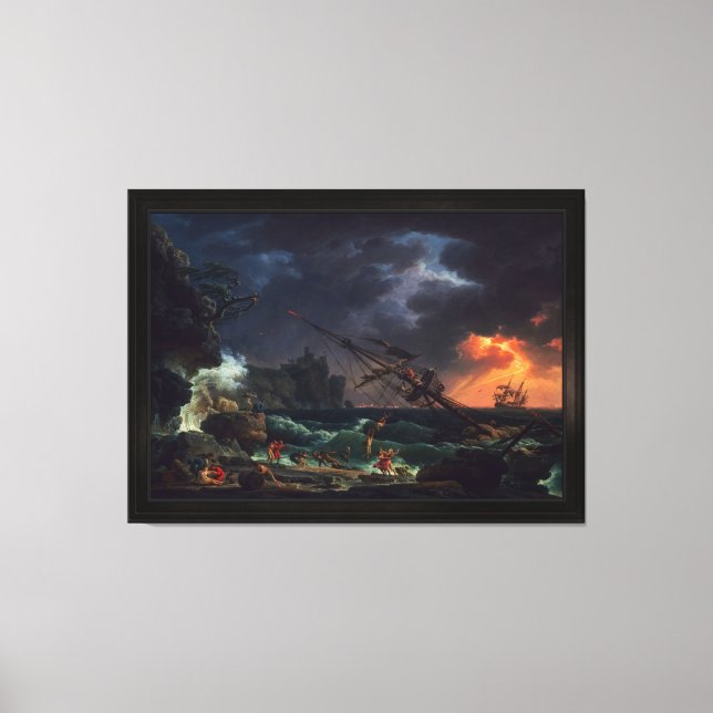 Toile L'épave de Claude Joseph Vernet (Recto)