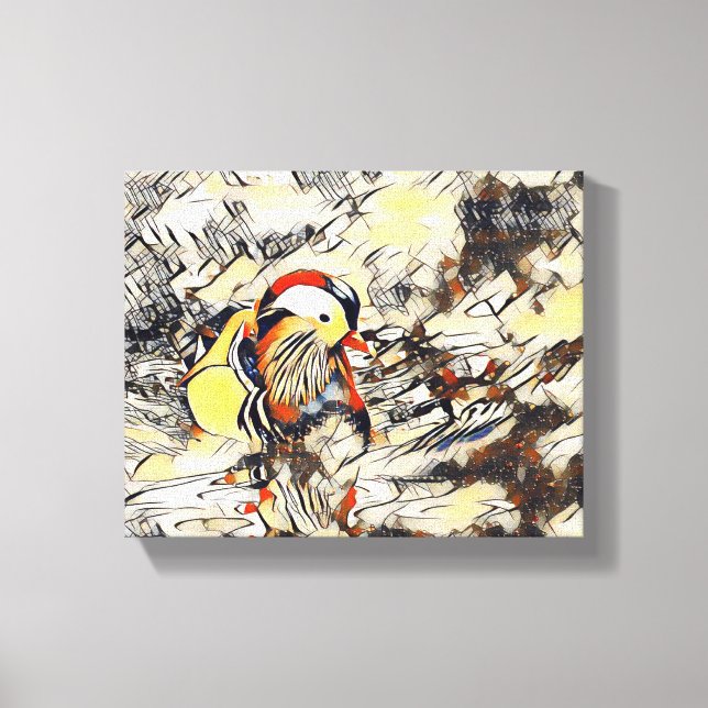 Toile "Les ailes au-dessus du quai : une fuite pacifique (Recto)