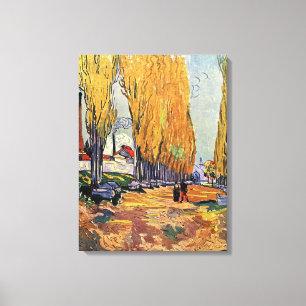 Toile Les Alyscamps de Van Gogh. Paysage d'automne