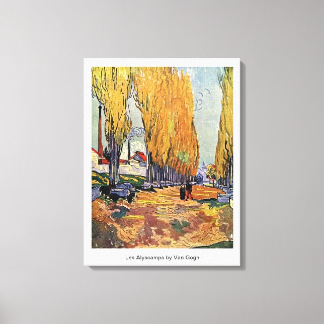 Toile Les Alyscamps de Van Gogh. Paysage d'automne (Recto)