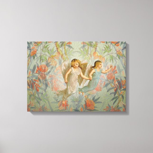 Toile Les anges dans le jardin (Recto)