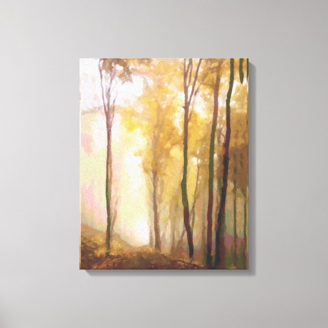Toile Les arbres d'Aspen dans la fosse matinale (Recto)