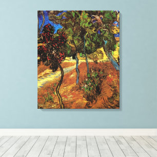 Toile Les arbres de Van Gogh dans le jardin de l'hôpital