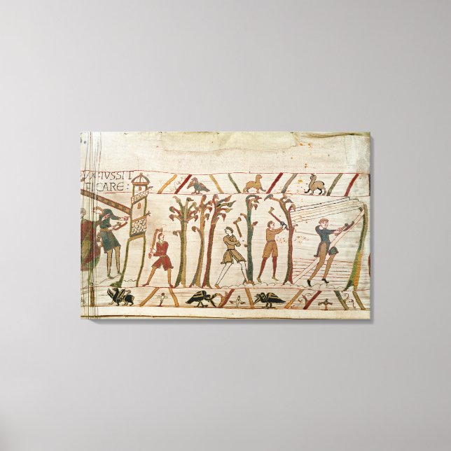 Toile Les arbres sont coupés pour construire les bateaux (Recto)