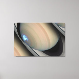 Toile Les aurores dynamiques de Saturne