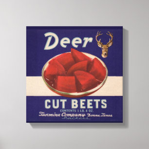 Toile Les betteraves découpées de cerfs des années 1930 