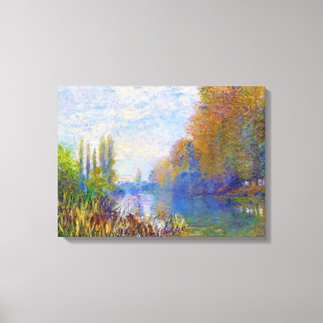 Toile Les bords de Seine à Claude Monet d'automne (Recto)