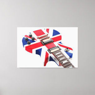 Toile LES BRITANNIQUES VONT GUITAR 40x60