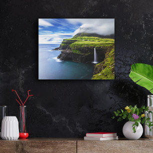 Toile Les cascades   Îles Féroé, Danemark