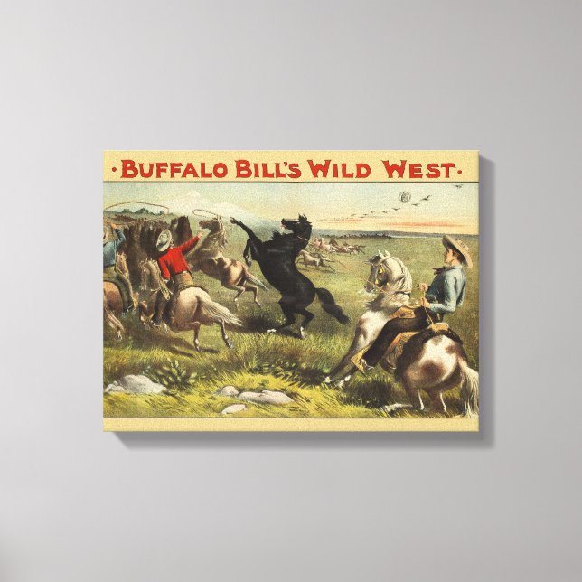 Toile Les Chevaux de l'Ouest sauvage de Buffalo Bill (Recto)