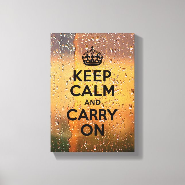 Toile Les chutes de pluie gardent le calme (Recto)