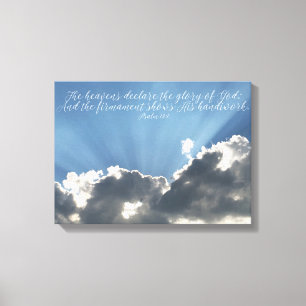 Toile Les cieux déclarent Bible Verse Art Sky Christian