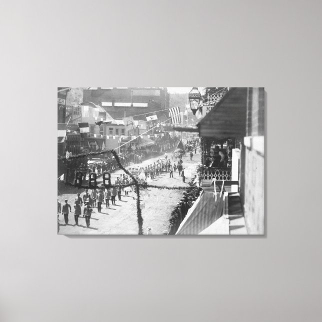 Toile Les citoyens de Deadwood fêtent l'achèvement de (Recto)