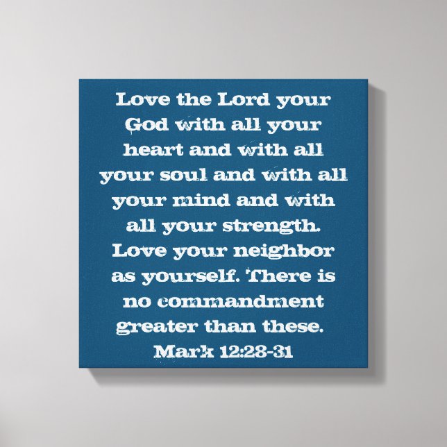 Toile Les deux plus grands commandements (Recto)