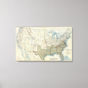 Toile Les Etats-Unis en juin 1862