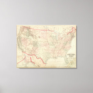 Toile Les Etats-Unis et les territoires