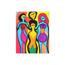 Les femmes dans l'art métissant Brut et psychédéli