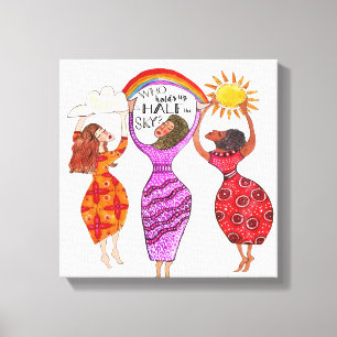Toile Les femmes tiennent la moitié du ciel