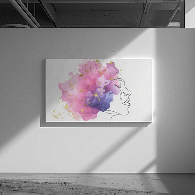 Toile Les filles d'une ligne font face à des nuages bleu (Créateur téléchargé)