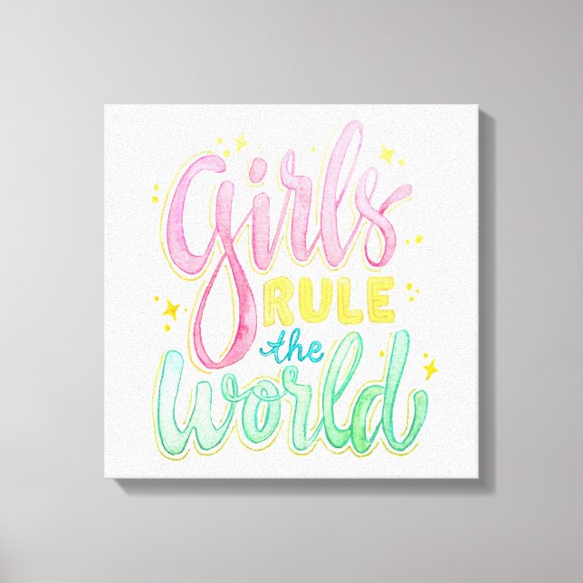 Toile Les filles gouvernent le monde (Recto)