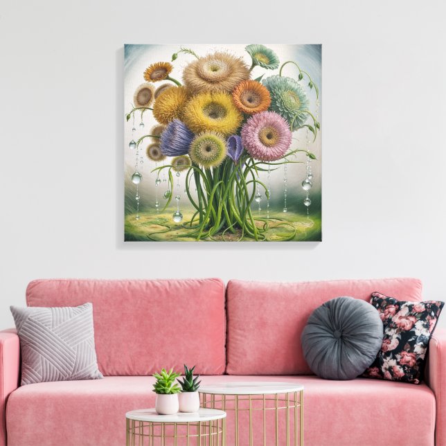 Toile Les fleurs du jardin lunaire (Insitu(Salon))